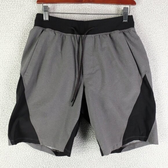 Lululemon Shorts Mens Small Gray Black Hybrid Athletic Draw String Gym Outdoor - Picture 1 of 9